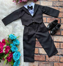 Conjunto Social Miss Cherry Meninos Terno Hugo Preto