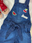 Jardineira Princesa Belli Jeans Frutinhas