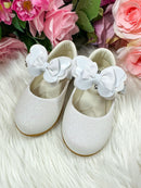 Sapatilha Flor Di MIla Baby Branco Gliter