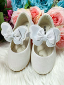 Sapatilha Flor Di MIla Baby Branco Gliter