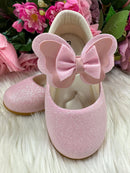 Sapatilha Flor Di MIla Baby Rosa Gliter