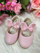 Sapatilha Flor Di MIla Baby Rosa Gliter