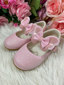 Sapatilha Flor Di MIla Baby Rosa Gliter
