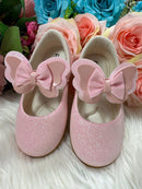 Sapatilha Flor Di MIla Baby Rosa Gliter