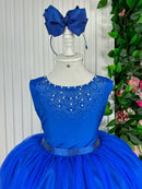 Vestido Enjoy Longo Regata Azul Royal