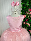 Vestido Enjoy Longo Regata Rosa Bebê