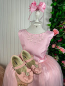 Vestido Enjoy Longo Regata Rosa Bebê