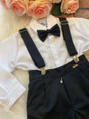Conjunto Kanga Social Gustavo Preto Suspensorio