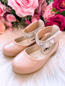 Sapatilha Flor di Mila Nude - Rose "Perolas" Luxo
