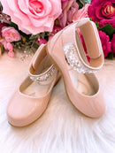 Sapatilha Flor di Mila Nude - Rose "Perolas" Luxo