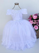 Vestido Enjoy Longo Branco Babadinho
