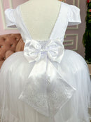 Vestido Enjoy Longo Branco Babadinho