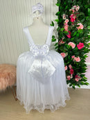 Vestido Infantil Enjoy Longo Regata Branco