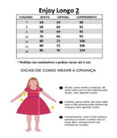 Vestido Infantil Enjoy Longo Regata Marsala