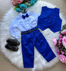 Conjunto Miss Cherry Social Leonardo Colete Azul Royal