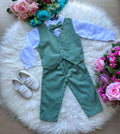 Conjunto Miss Cherry Social Leonardo Colete Verde