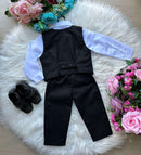 Conjunto Miss Cherry Social Leonardo Colete Preto