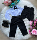 Conjunto Miss Cherry Social Leonardo Colete Preto