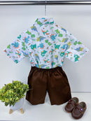 Conjunto Temáticos Meninos Dinossauro Marrom