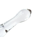 Plug em Vidro Transparente 15,5 x 2,5 cm Escalonado com Base em formato de Coração