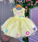 Vestido Princesa Belli Anabel Jardim Encantado Amarelo