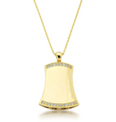 Colar Cartier Com Pingente Detalhado Com Cristais Nas Laterais Ouro 18k