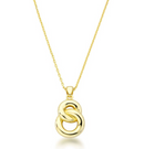 Colar Cartier Com Pingente Infinito Folheado Ouro 18k