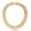 Colar Quadriculado Cravejado Folheado a Ouro 18k