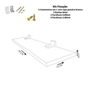Prateleira Linha-Furta cor Com Borda De Pvc Branco 40x15 cm