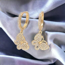 Brinco Borboleta Banhado a Ouro 18k Cravejado