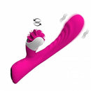 Vibrador de Ponto com Estimulador Clitoriano Línguas Rotativas- G Recarregável - Nymph S-Hande