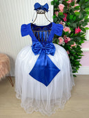 Vestido Enjoy Longo Mari Peito Azul Royal
