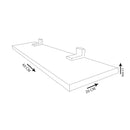 Prateleira Simples 40x20 cm Com Suporte Em Mdf Natural