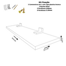 Prateleira Simples Preta 90X20 cm Com Suporte Em Mdf