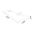 Prateleira Simples 50x20cm Com Borda Em Mdf Preto