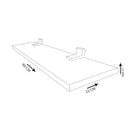 Prateleira simples Natural 80x15 cm Com Suporte Em MDf