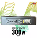 Caixa De Som Slim Amplificada 8 Polegadas 300 Watts Tipo  - asx
