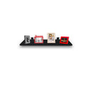 Prateleira Simples 70x15 cm Com Suporte Em Mdf  Preto
