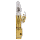 Vibrador Rotativo RECARREGÁVEL Vai e Vem - DOURADO 36 Níveis de Vibrações e 8 Rotações