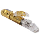 Vibrador Rotativo RECARREGÁVEL Vai e Vem - DOURADO 36 Níveis de Vibrações e 8 Rotações