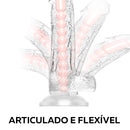Pênis Transparente, Articulado, Flexível e com Ventosa - Love Nest