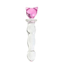 Plug em Vidro Transparente 15,5 x 2,5 cm Escalonado com Base em formato de Estrela