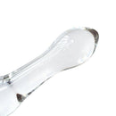 Plug em Vidro Transparente 15,5 x 2,5 cm Escalonado com Base em formato de Coração