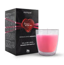 Vela Fogo da Paixão Com Glitter Aroma Chiclete