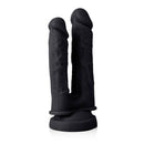 Pênis Realístico Duplo em PVC Atóxico 18x4 e 16x3 - Preto