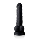 Pênis com Escroto e Ventosa Realístico 19 x 4 cm - Preto