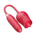 Vibrador Duplo Mini Pênis Vai e Vem e Língua Massageadora