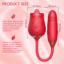 Vibrador Duplo Mini Pênis Vai e Vem e Língua Massageadora