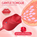 Vibrador Duplo Mini Pênis Vai e Vem e Língua Massageadora