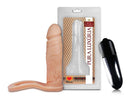 Anel Companh. c/ Veias e Glande Pequena e Vibrador Bege